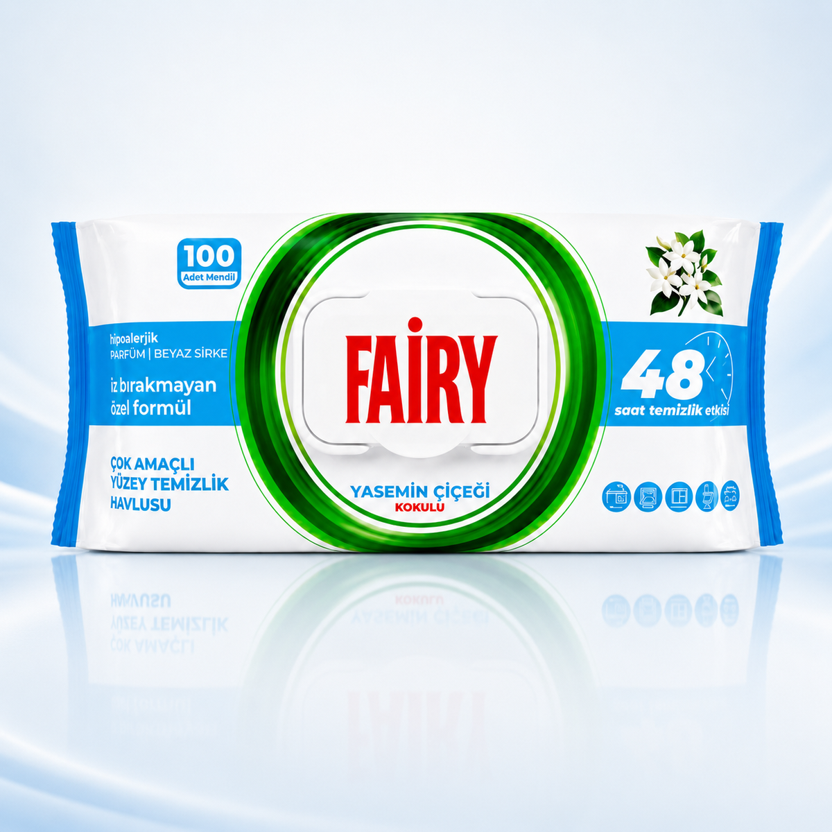 Fairy Multi-Purpose Surface Cleaning Wipes – Jasmine Scent – 100 Wipes