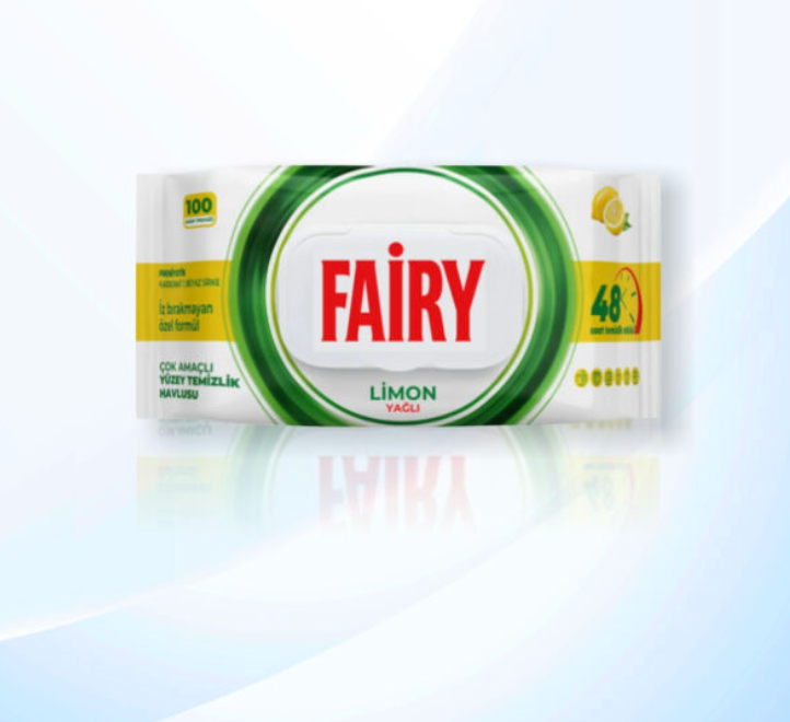 Fairy Multi-Purpose Surface Cleaning Wipes – Lemon Scent – 100 Wipes